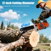 Gasoline Chain Saw 12" 25.4CC 2 Stroke Gas Chainsaw 1.22HP 900W High Power Gas Top Handle Chainsaw for Wood Logs Cutting