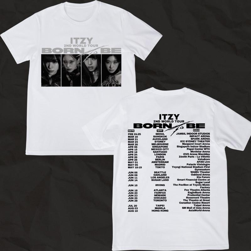 S5XL Ready Stock Kpop ITZY TShirt 100 Cotton Short Sleeve Casual Hip Hop Top ManWomen Couple Shirt COD S