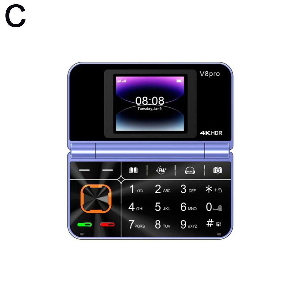 V-899 Rollover skládací mobilní telefon Neinteligentní 2G cizí jazyk mobil