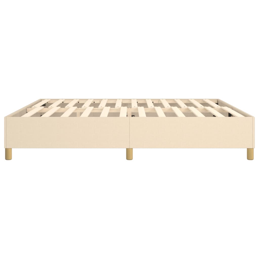 Vidaxl Bed Frame Without Mattress, Cream, 200X200 Cm, Upholstered