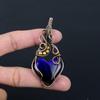 Blue Flash Labradorite Gemstone Pure Copper Wire Wrapped Handmade Pendant Jewelry For Her