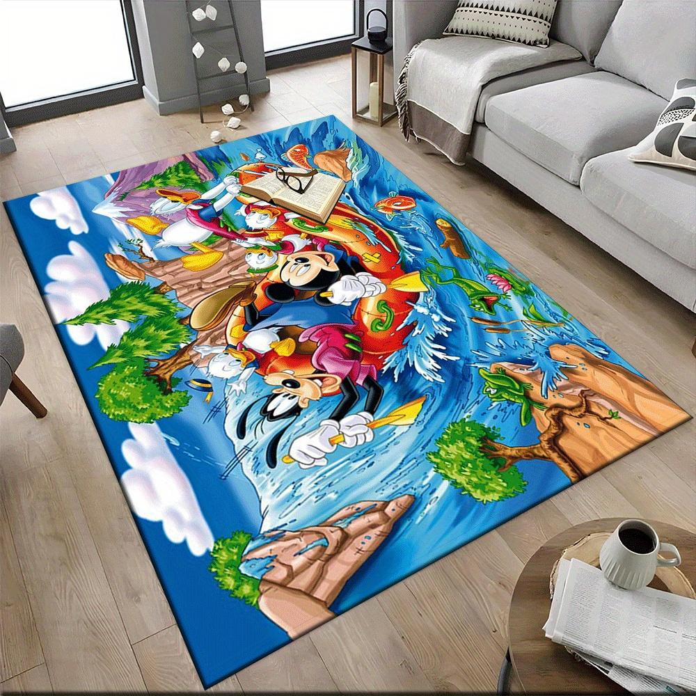 1 Stück Mickey-Maus und Minnie-(23)_01 Teppich Läufer, Schlafzimmer und Spielzimmer Langlebig, Fleckenbeständig und Leicht zu Reinigen, Wohnzimmer
