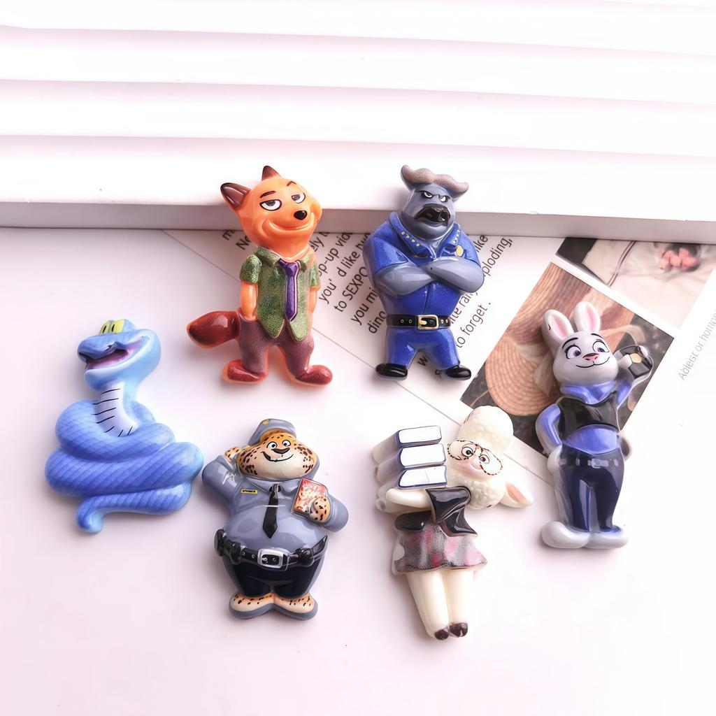 Zootopia Character DIY Resin Figurines: Cute Anime-Style Accessories & Trendy Toys Ornaments