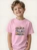Children's Printed Short-sleeved Boys' Summer Round Neck T-shirt Breathable and Comfortable Casual Top