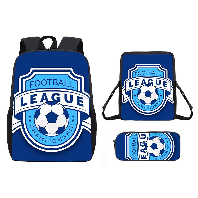 Football Football Printed Children'S Student School Bag 17 Inch Elementary School Light Backpack