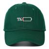 Hot Sale 1% Battery Embroidered Baseball Cap – Classic Cotton Dad Hat for Women & Men, Casual Sun Hat