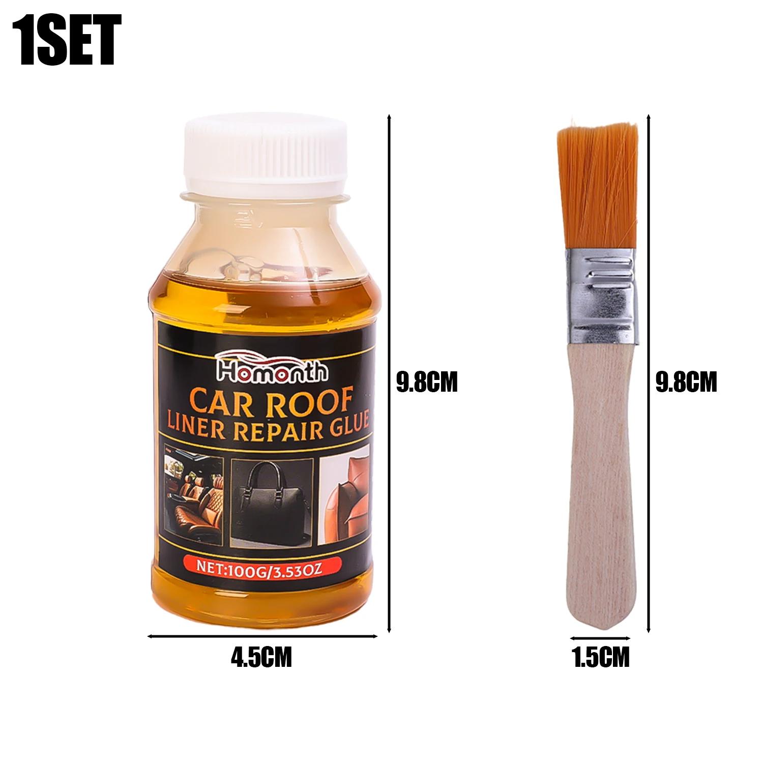 

100ml Instant Adhesive Bonding Glue with Brush Universal Car Roof Cloth Glue Leather Repair Adhesive for Fabric Leather Repair