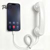 Ricevitore Telefonico Portatile Telefono Vintage per Cellulare, Accessorio Smartphone Cablato Tipo-C da 3,5 mm Ricevitore Retrò, Universale
