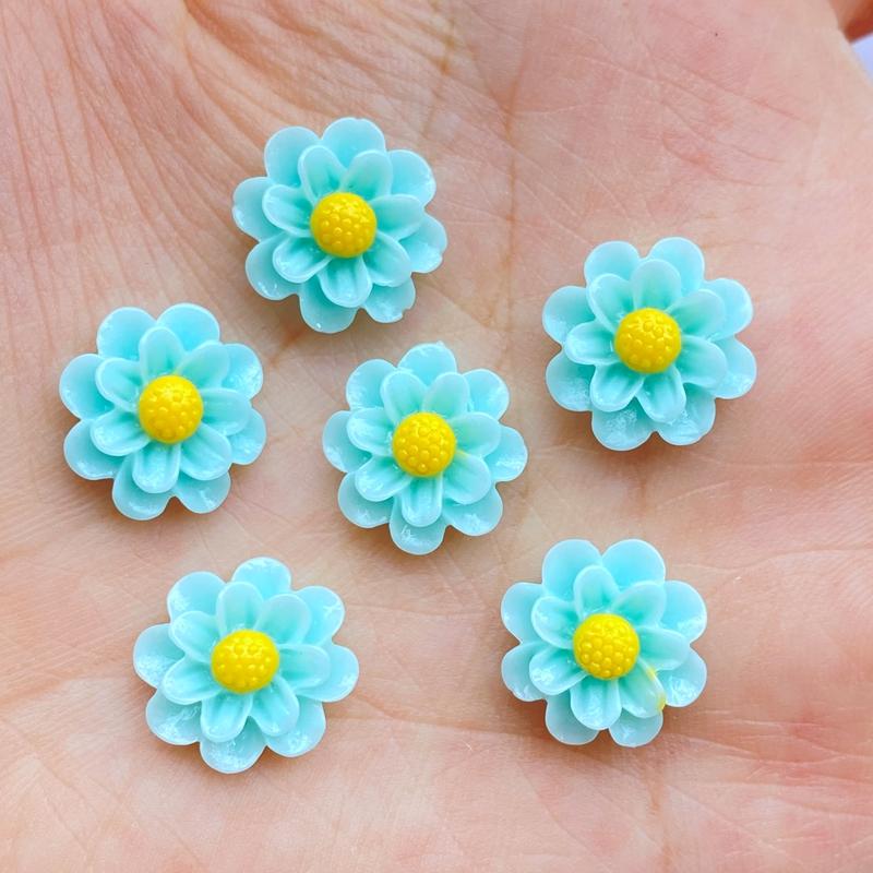 

30Pcs Cute Mini Hybrid Flower Flat Back Resin Cabochons Scrapbooking DIY Jewelry Craft Decoration Accessorie J20
