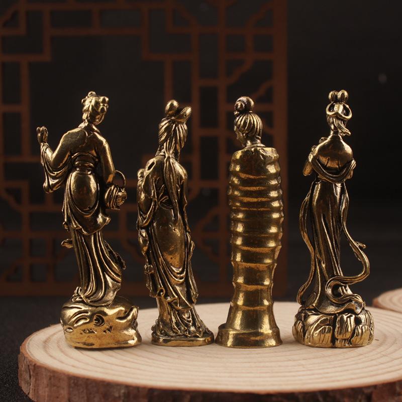Brass Craft Home Desktop Office Ornaments Four Talented Women Models Copperware Wholesale