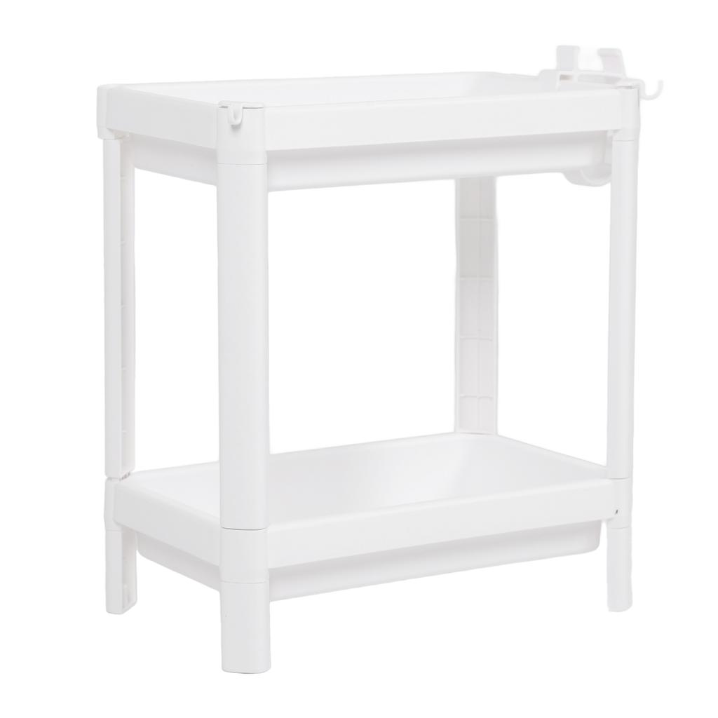 Bathroom Tower Shelf Plastic Freestanding Storage Rack Organizer Multifunctional Shelving Unit for Living Room Bedroom