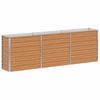 Hochbeet Hellbraun 240 x 40 x 77 cm Verzinkter Stahl