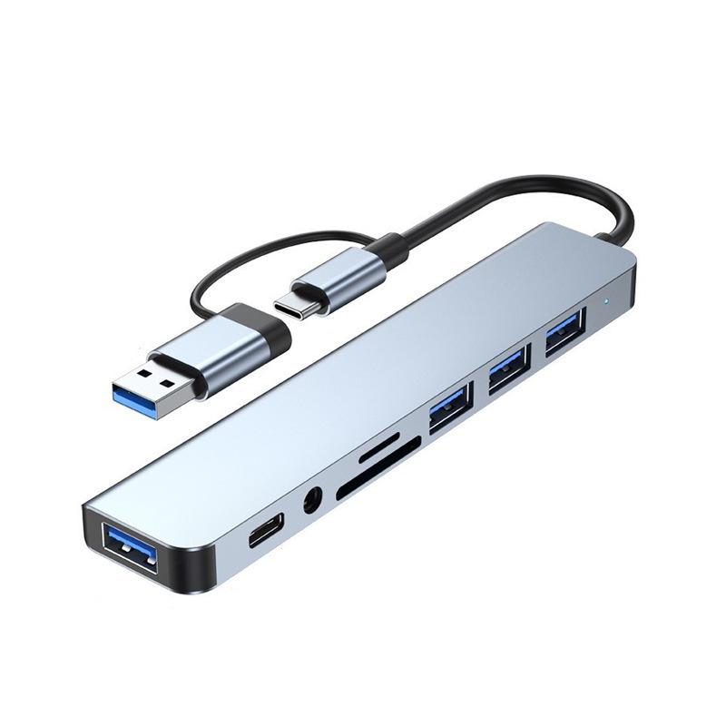 Eight-in-One USB 3.0 to HDMI Dual-Head Type-C Expansion Dock