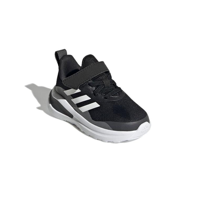 (TD) Adidas Fortarun Elastic Lace Top Strap 'Black White' Baby FZ5499
