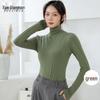 Women's Semi-High Collar Long Sleeve Base Layer Top