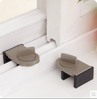 Alloy Aluminum Sliding Door And Window Safety Lock Sliding Sash Stopper Cabinet Locks Straps Security Anti-Theft Lock