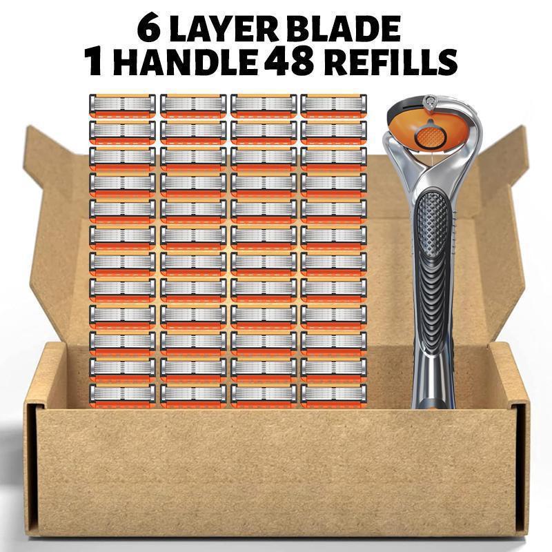 German-Engineered Classic 5-Blade Men's Razor with Universal Five-Layer Head