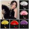 Feather Fan Wedding Hand Fans Folding Handheld Fan Manual Dancing Fans Home Decoration Photo Props Elegent Dancing Props