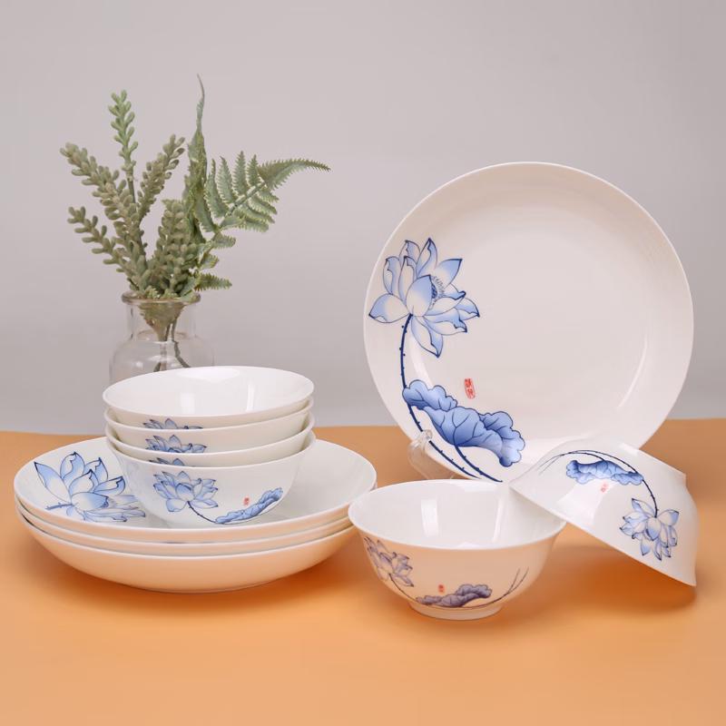 Prosperous Tang Rhyme 10-Piece Bone China Dinnerware Set