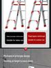 4m Aluminum Alloy A-Frame Ladder: Thickened, Non-Extendable, Foldable Household and Engineering Use