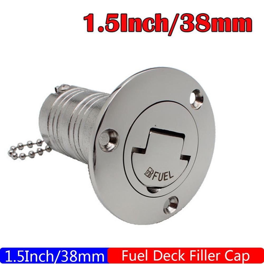 38mm 50mm Deck Filler Cap Stainless Steel 316 Deck Filler GAS DIESEL FUEL WASTE WATER Mirror Polish Marine Boat RV Hardware
