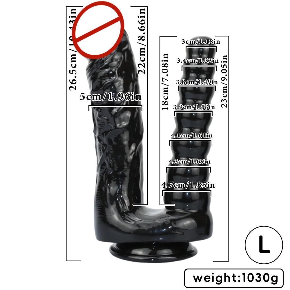 Female Double-Headed Phallus & Anal Plug, Large Vulva Perineum Stimulator for Lesbian Use
