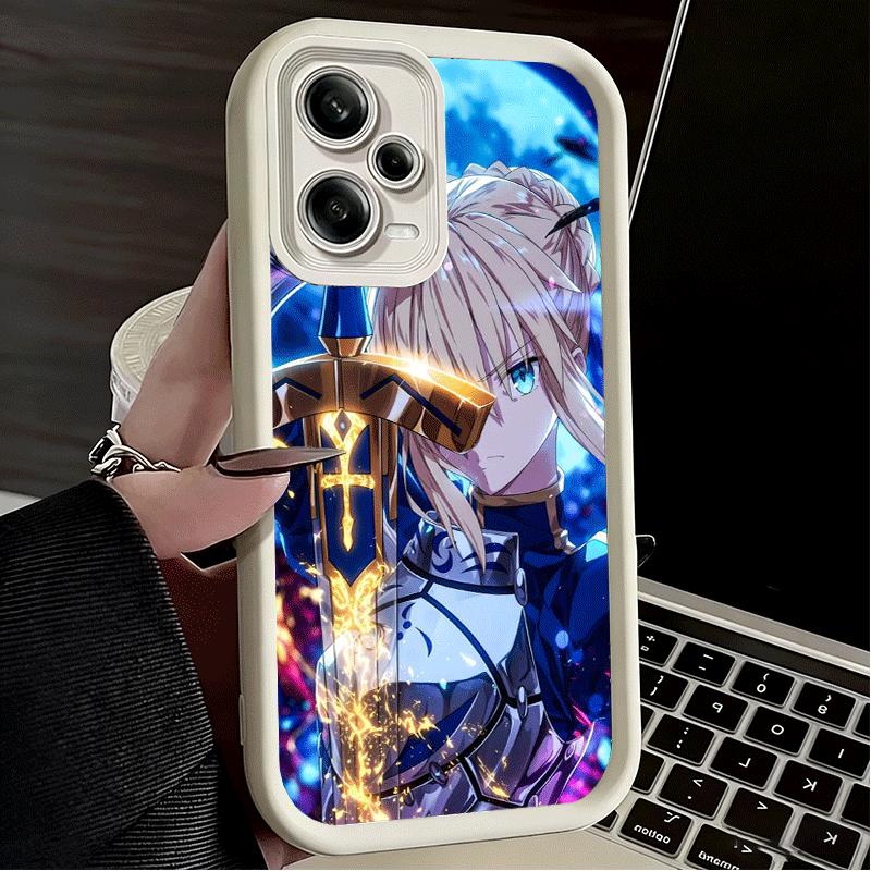 Fate Zero Stay Night Saber Soft Phone Case for Xiaomi Redmi Note 15 14 13 12 11 Pro Plus 10S 11S 4G 11T 5G Shell Silicone Funda