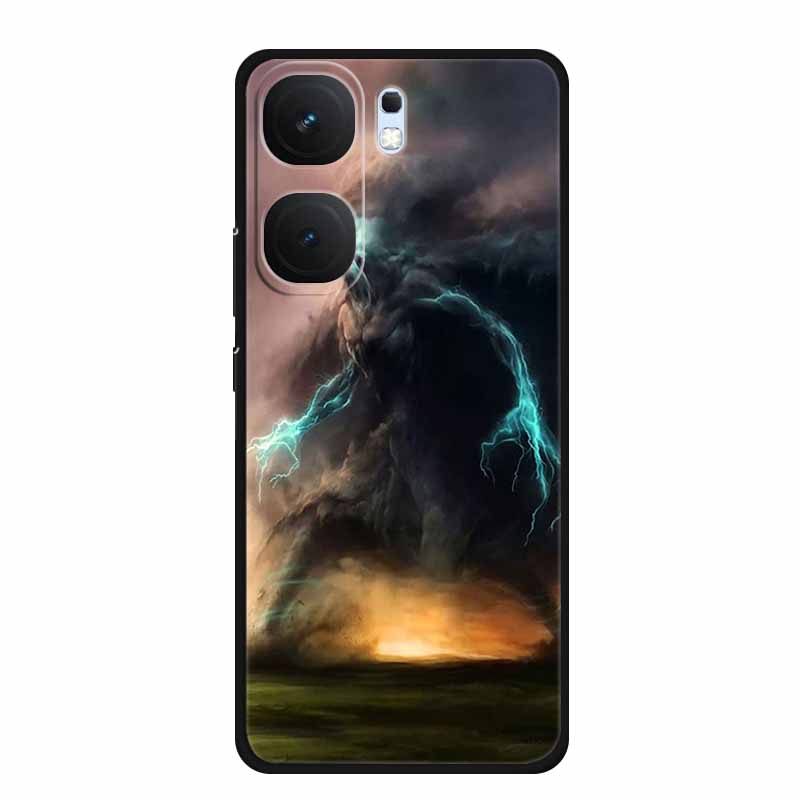 For Vivo iQOO Neo9 Pro Case TPU Silicone Soft Back Cover for Vivo iQOO Neo9 Neo 9 Black Fashion Cool Animals Coque Lion Tiger