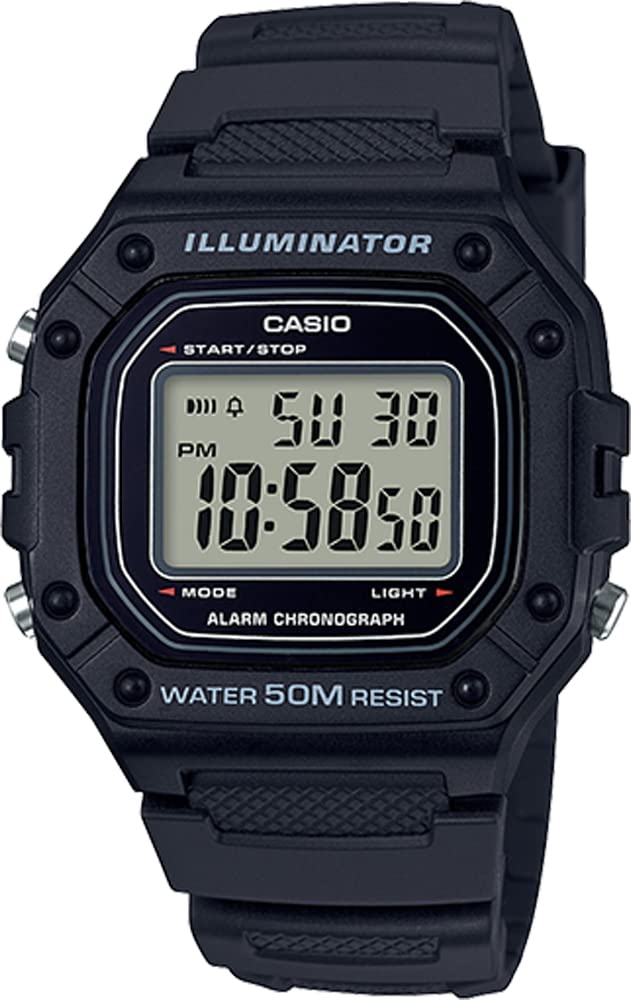 

Casio Стандартные цифровые наручные часы W-218H-1AV, мужские, черные, в комплекте коробка Casio, параллельный импорт
