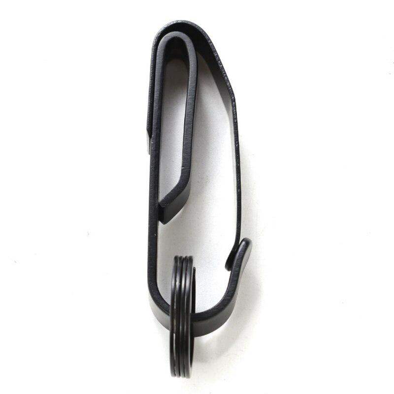 Outdoor EDC Tool Anti-lost Stainless Steel Detachable Keychain Waist Belt Clip Buckle Hanging Extreme Duty Key Ring Holder