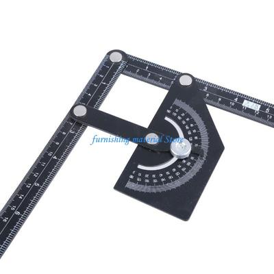 Y5GD Versatile Angles Rule Clear Scale Carbon Steel Protractors Easy To Read Protractors Measuring for Carpentry & Building