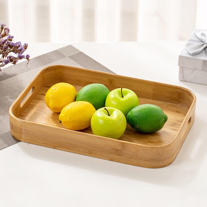 Rectangular Bamboo Serving & Drainage Tray