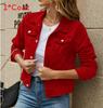 Denim Jacket For Women With Pockets And Turndown Collar Streetwear Summer