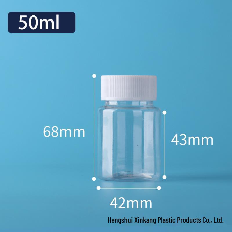 In Stock 30ml Transparent Wide-Mouth PET Plastic Bottle for Liquids or Solids