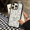 Blue Floral Phone Case For Iphone 17 16 15 14 13 12 11 Pro Max Transparent Silicone Hard Coque Cover