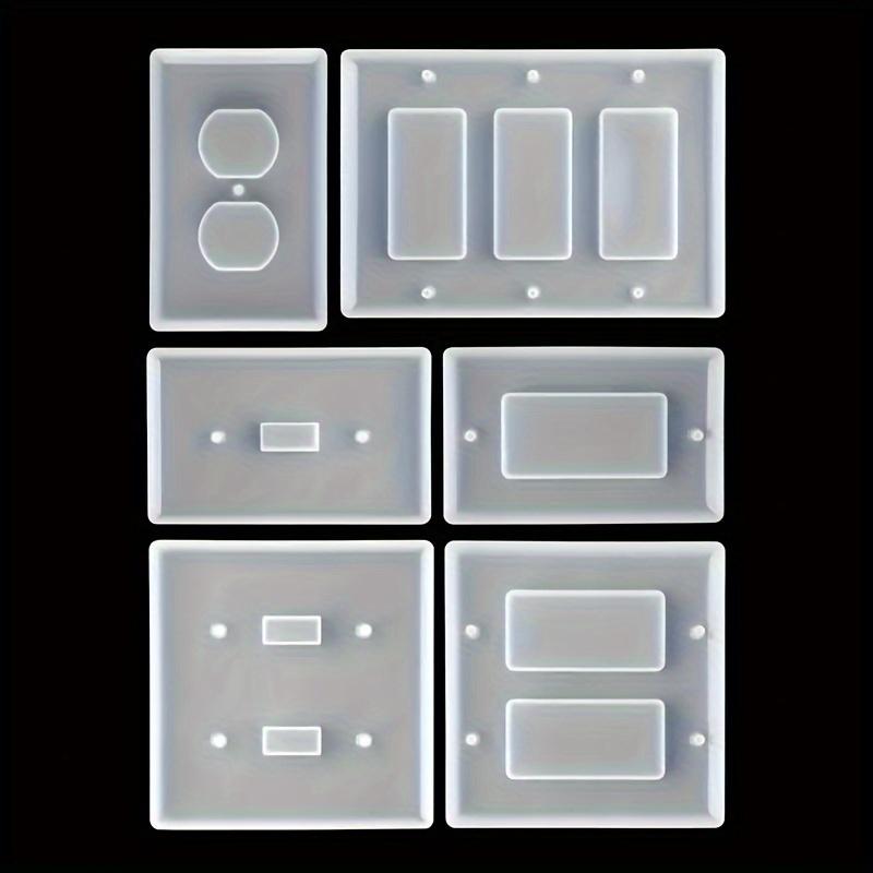 Silicone 6-Pack Resin Casting Molds DIY Epoxy Molds for Light Switch & Outlet Covers, Irregular Shape Crafting - Decorative Home Decor