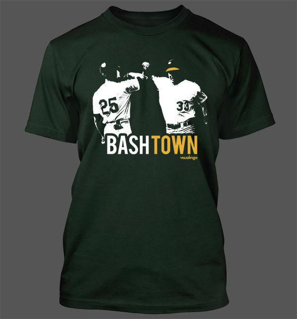 

Bash Town T-Shirt - Oakland Athletics A s Baseball Bash Brothers Canseco McGwire 2XL
