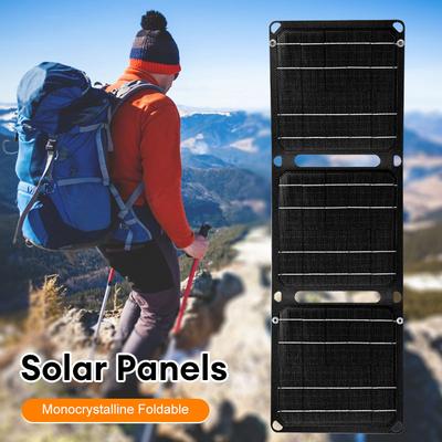 Skládací venkovní výkonný flexibilní solární panel 5V 21W PD QC 3.0 9V 12V přenosný nabíječka baterií pro mobilní telefony pro články Power Bank