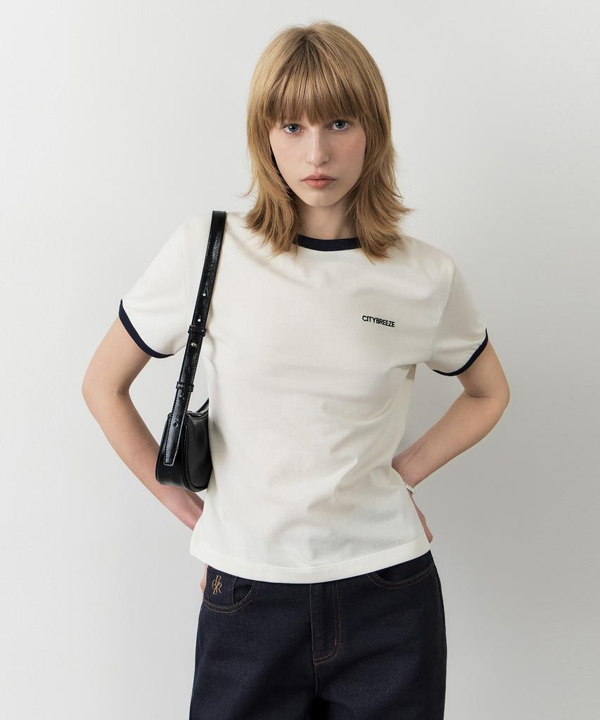 CITYBREEZE Small Logo Ringer Short Sleeve T-Shirt_3 Colors