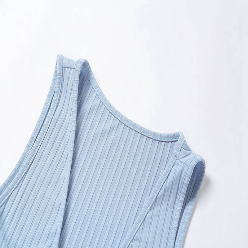 Summer Spaghetti Strap Knitted Dress Women Backless Slim Hip Ladies Solid Color Sling Long Party Dress
