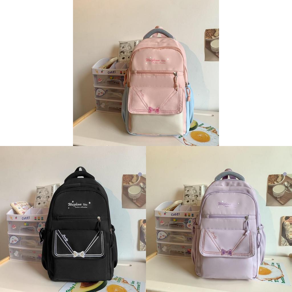 School Backpack For Girls And Boys Nylon Multicompartment With Padded Straps For Students