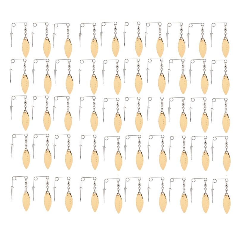 

50 шт. Блесны для спиннинговой рыбалки, приманки, ложки, запасные части для спиннербейтов, снасти, вращающиеся блестки, рыболовные аксессуары