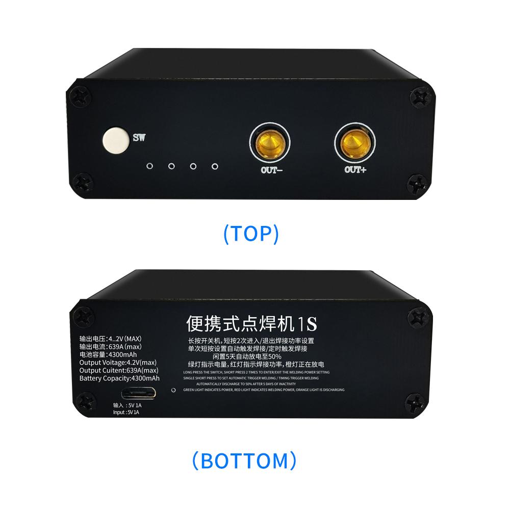 Black Portable Spot Welder Set For 18650  Nickel Plate Of Cylindrical Batteries