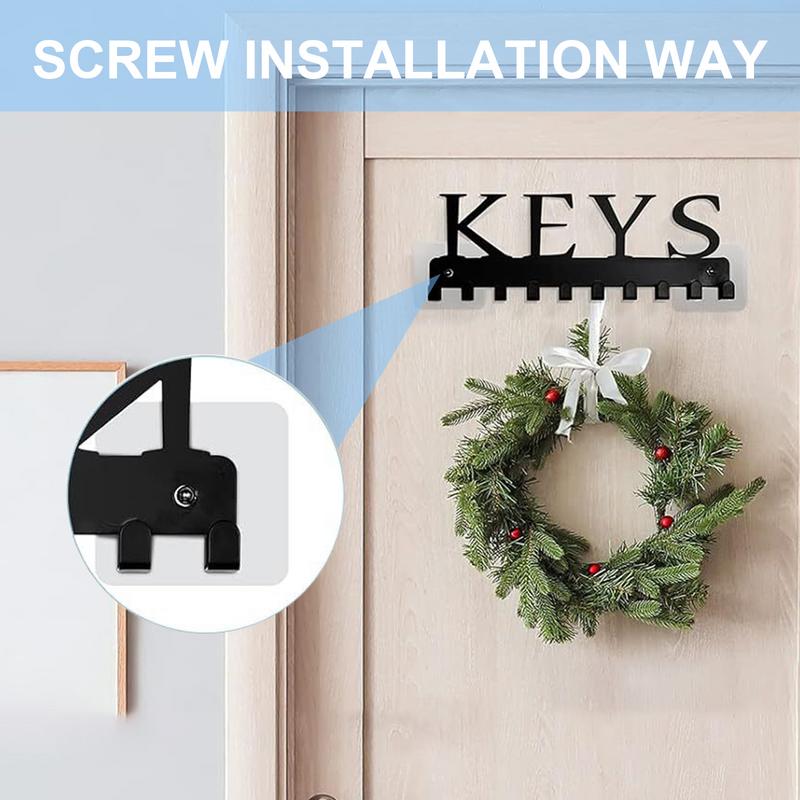 Keys Holder On Wall Key Hanger Iron Art Key Chain Holder Wall Mounted Key Holder Key Organizer For Entryway Hallway Keys Belts