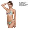 Women Bikini Set Swimsuit Adjustable Double Strap Triangle Top Halter Swimwear Breathable Swimsuits