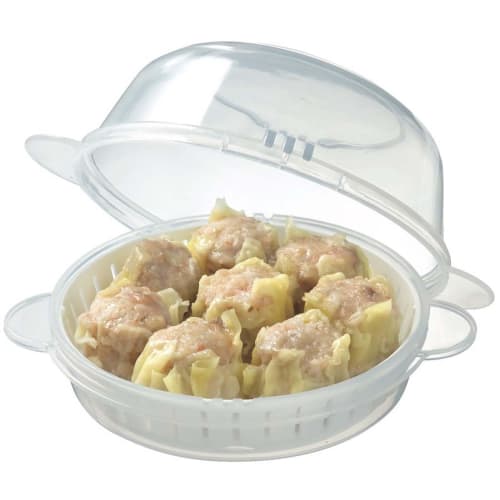 Skater Steamer Case for Steamed Buns, Microwave Steamer, Size: 154 x 61mm, Disney Winnie the Pooh Cafe Design, SMA11-A