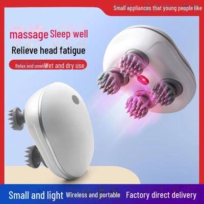 Rechargeable Waterproof Multifunctional Smart Head Massager with Vibration and Kneading Therapy