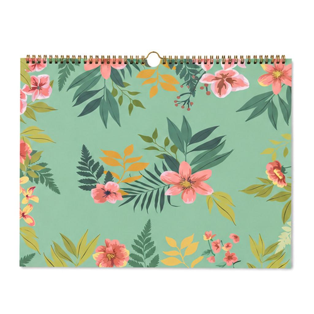 12 Months 2027 Calendar 12 Months Hanging Monthly Calendar 2027 Floral Wall Calendar for School Home Office Organization