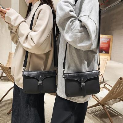 Pu Leather Shoulder Messenger Women's Bag Small Korean Fashi Unisex Crossbody Bags for Phe 2026 Men Students Handbags Bolso
