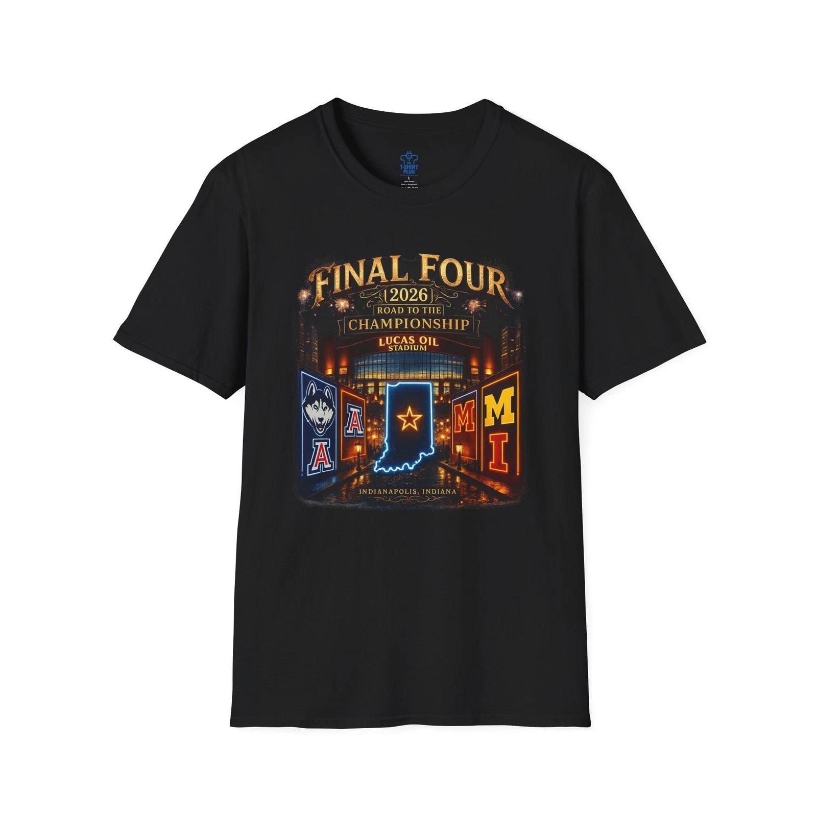 

Final Four Big Dance Basketball T shirt | Michigan UConn Illinois Arizona XL